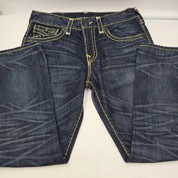 True Religion Ricky SUPER Stitch Geno Slim Fit Mens Blue Jeans 32‎ x 27 (EA-5) - Picture 7 of 16